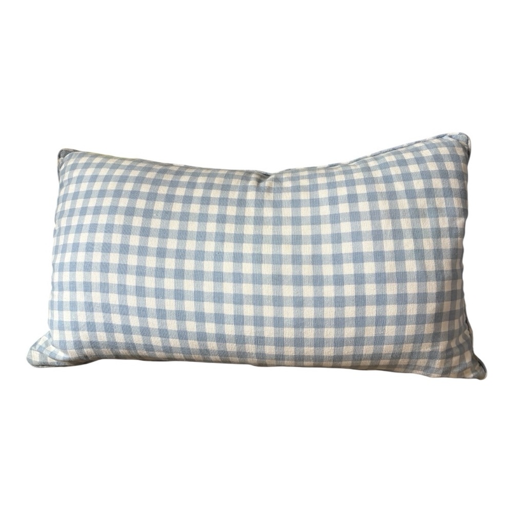 Lauren Ralph Lauren Blue Gingham Down Accent Pillow Classic Cottage
